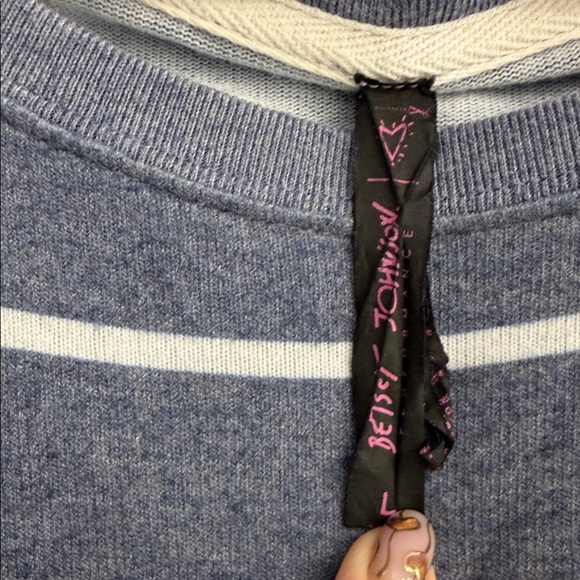 Betsey Johnson Blue and White Striped Sweater - Picture 2 of 3